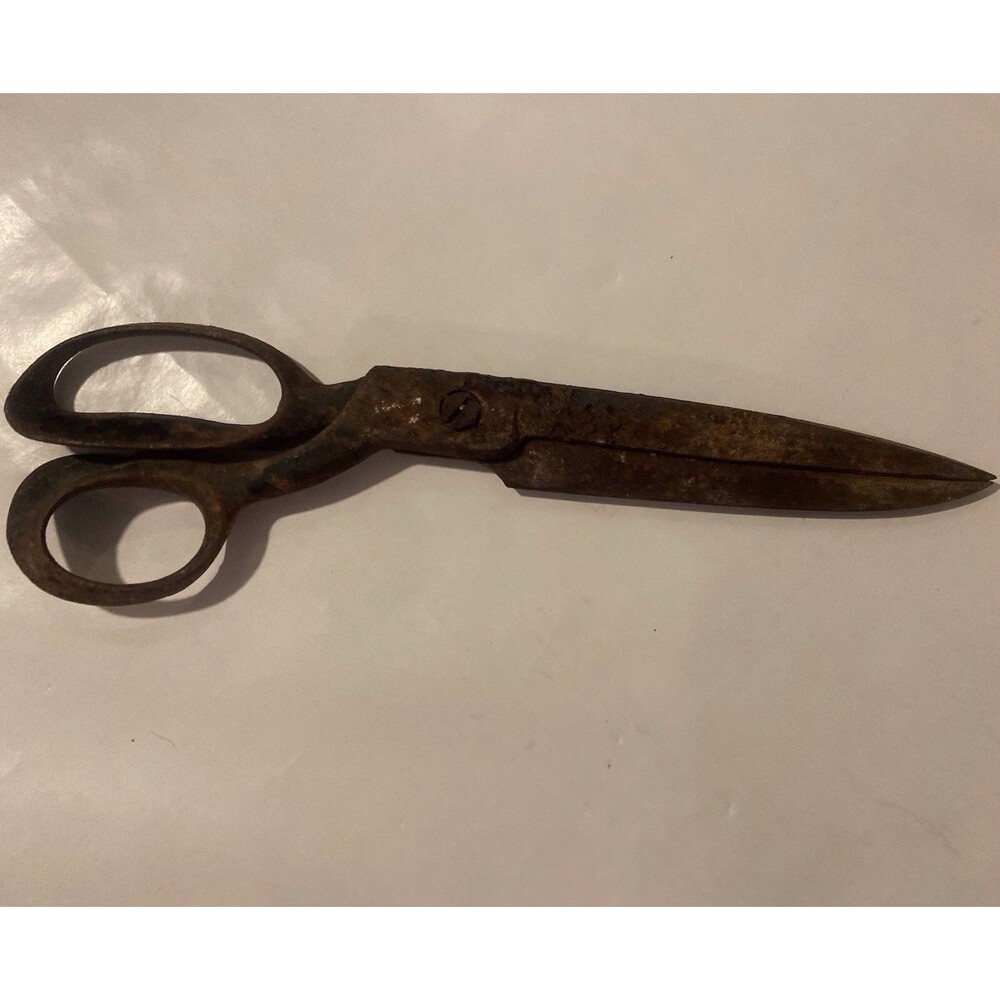 Antique Scissors  Vintage Large Scissors Rusty Rustic STUCK